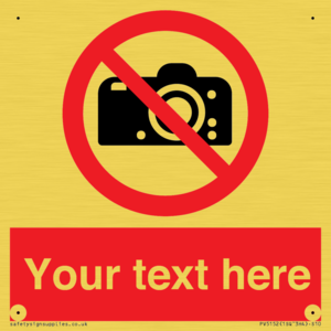 Custom No photography Sign